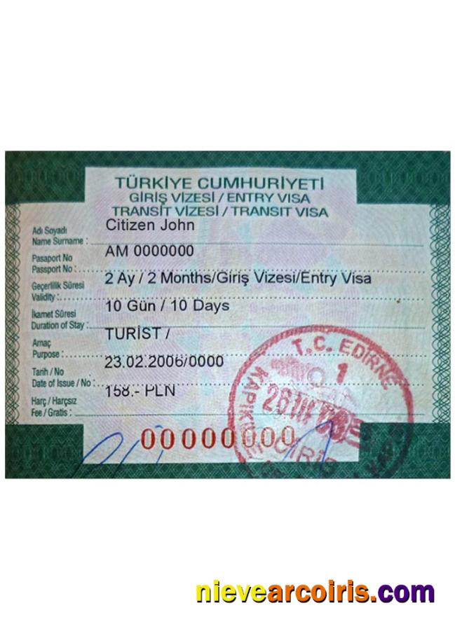 TURKEY entry visa